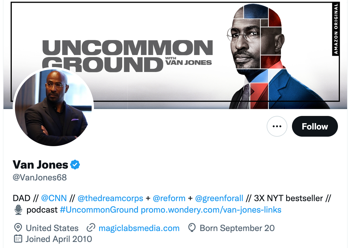 Ejemplos de biografías comerciales de Twitter