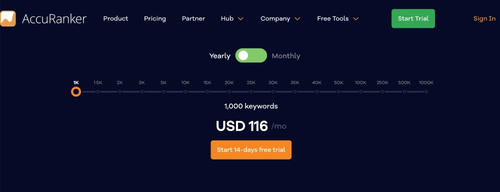 Planes de palabras clave de AccuRanker