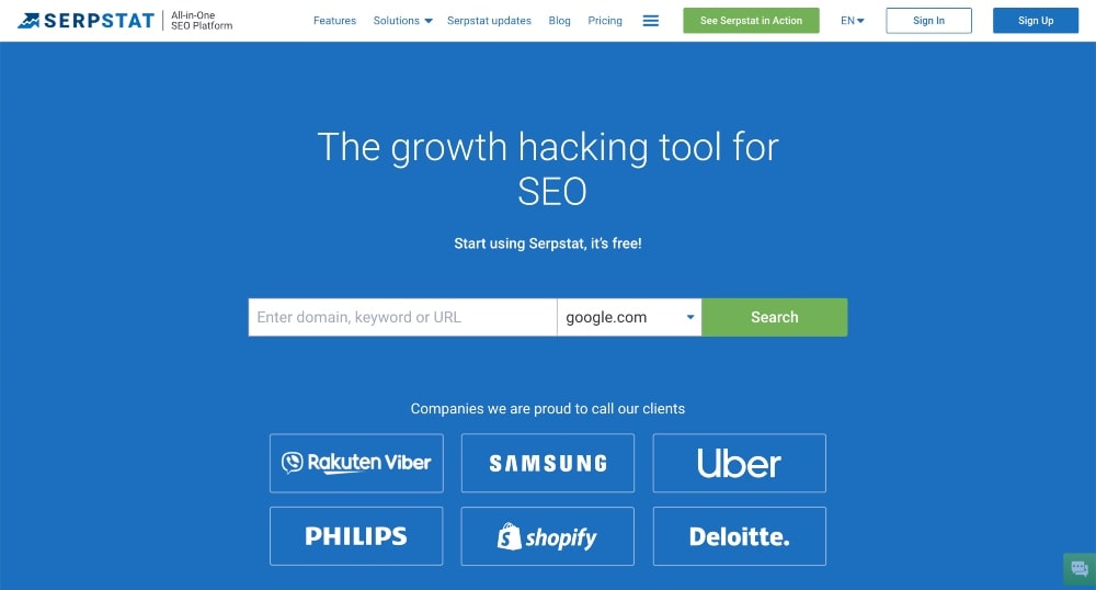 Plataforma SEO Serpstat