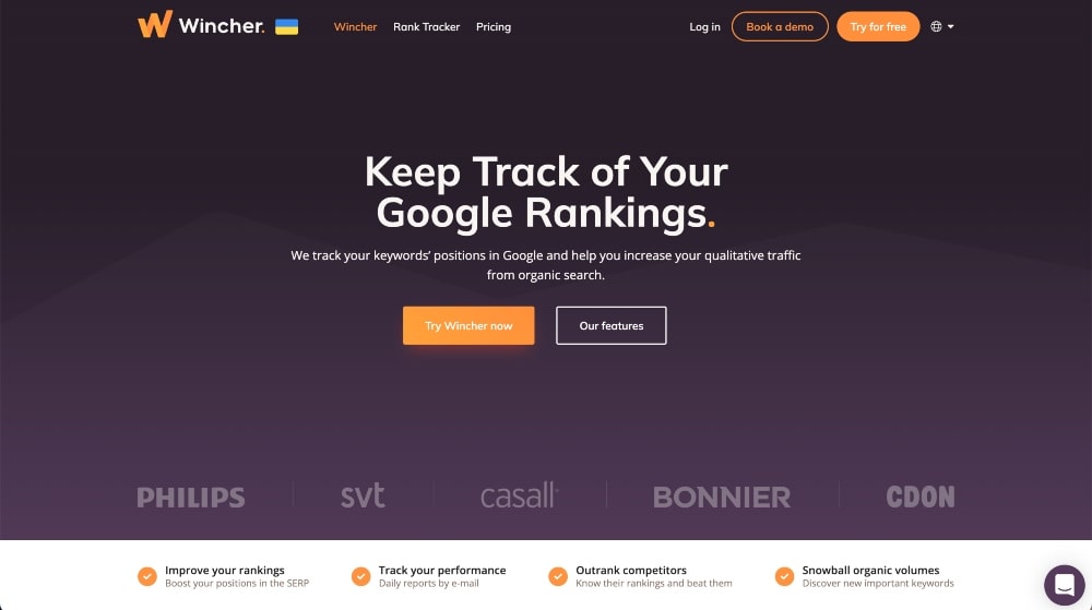 Software de seguimiento de rango Wincher