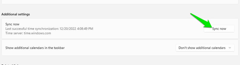 同步时间 Windows 11