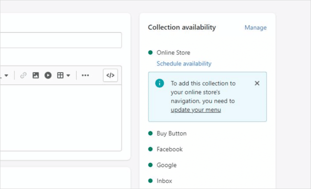 Coleções da Shopify