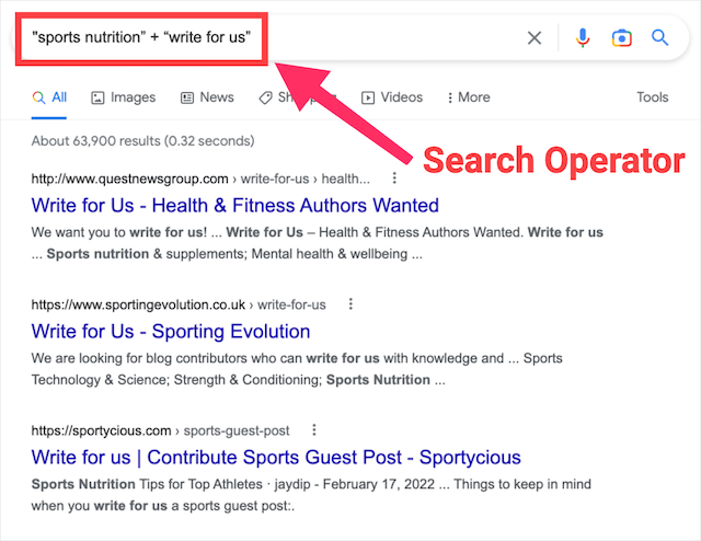 Operador de pesquisa de postagem de convidado