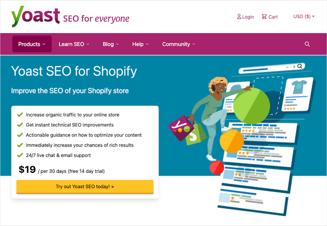 Yoast SEO para Shopify