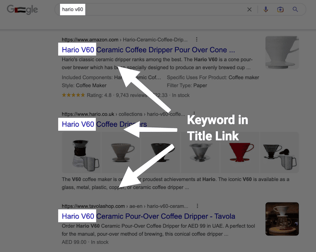 Título Link em SERPs