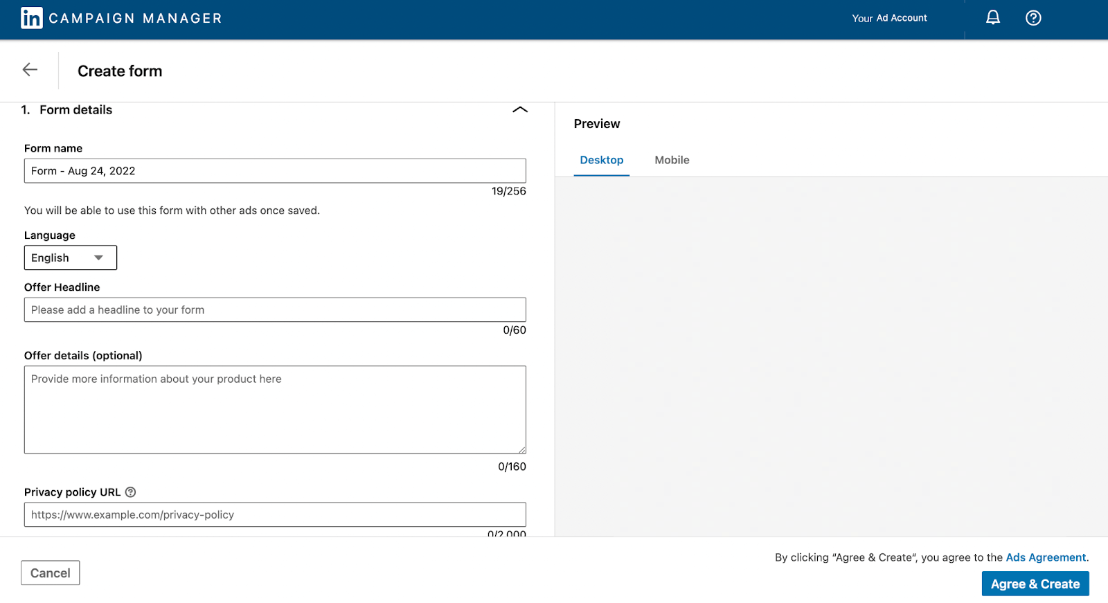 linkedin-formularz-generowania leadów-szczegóły