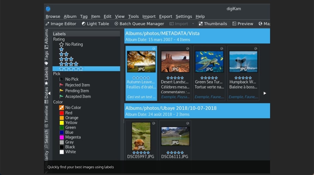 Menedżer zdjęć Digikam open source