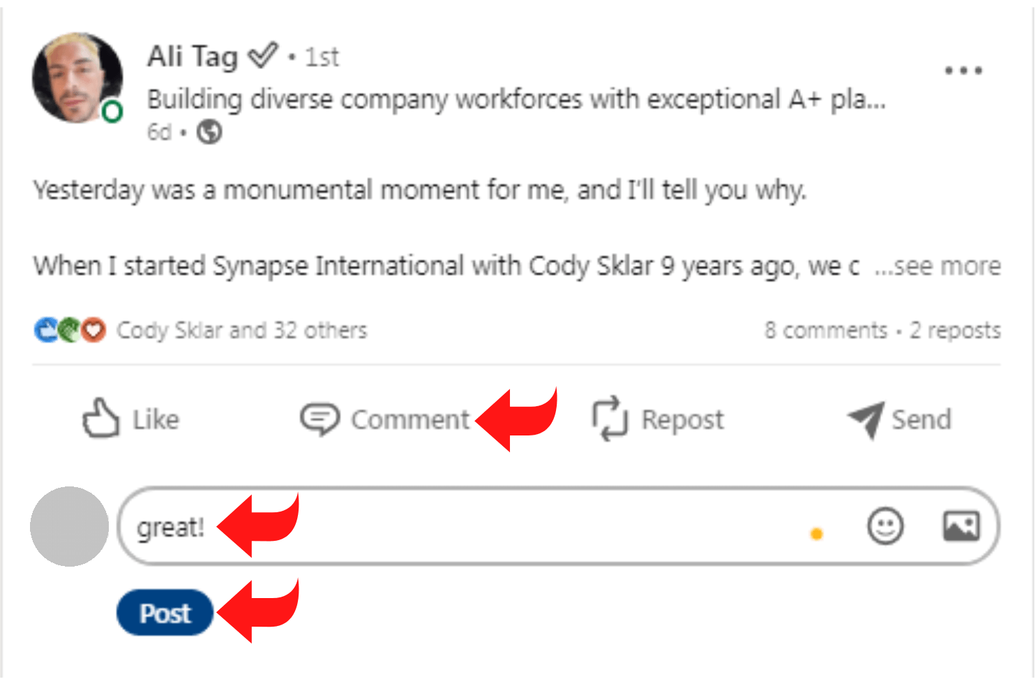 コメント投稿リンクイン