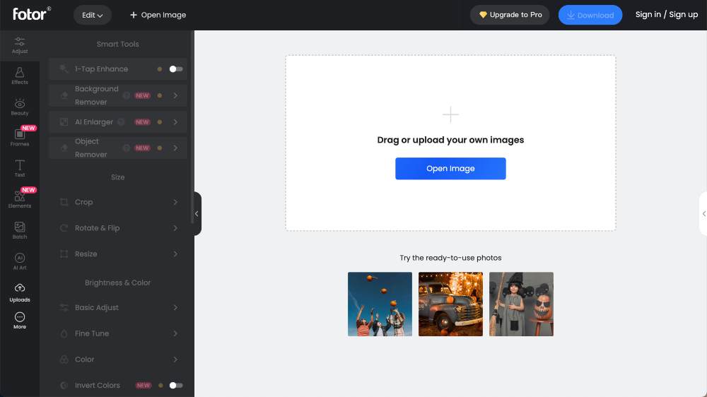 Fotor ซอฟต์แวร์แก้ไขภาพฟรี