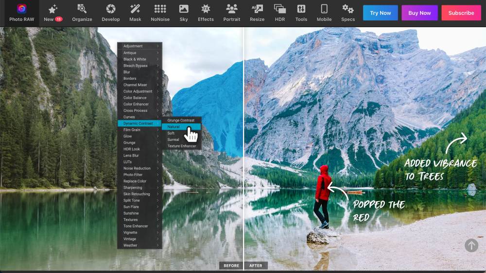 โปรแกรมแก้ไขภาพ ON1 RAW