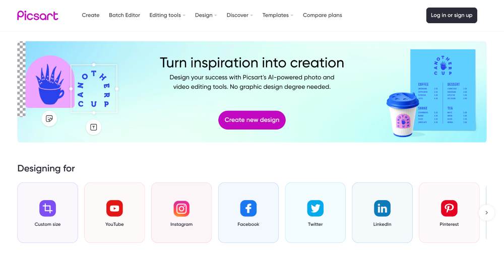Picsart ซอฟต์แวร์แก้ไขภาพฟรี