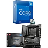 Procesador de escritorio Intel Core i7-12700KF 12 (8P + 4E) Chipset LGA1700 serie 600 y placa base para juegos MSI MAG Z690 TOMAHAWK WIFI DDR4 (ATX, Intel Core de 12.ª generación, LGA1700Socket, DDR4, PCIe 4, CFX, ranuras M.2, Wi-Fi 6E)
