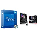 Procesador de escritorio Intel Core i7-12700K 12 (8P+4E) Núcleos de hasta 5,0 GHz LGA1700 desbloqueado y ASUS ROG Strix Z690-E Gaming WiFi 6E LGA 1700 (Intel 12th Gen) ATX Gaming Motherboard
