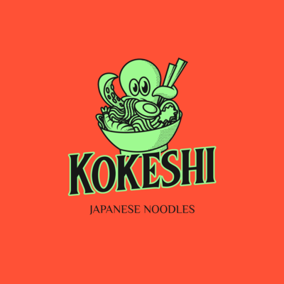 Modello di logo con una divertente illustrazione di patatine fritte 5579b El1 (1)