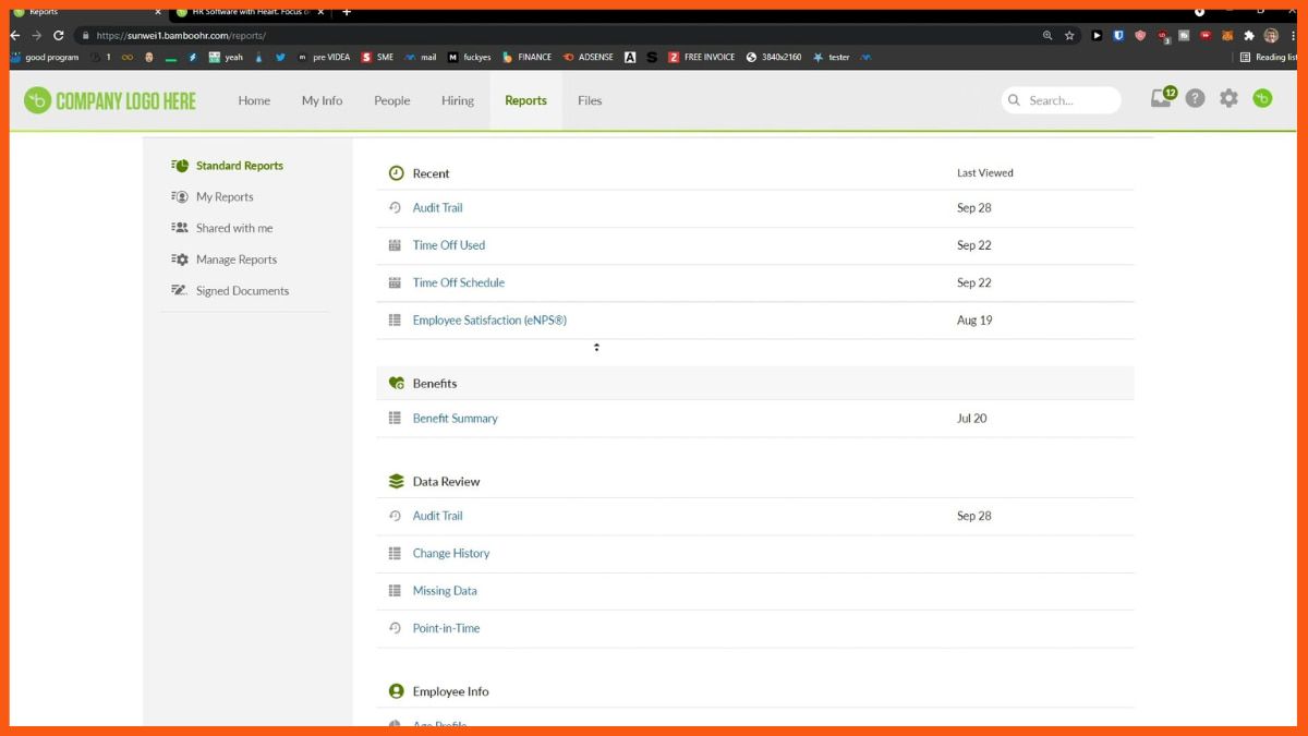 BambooHR- Instrumente HRMS pe piața pentru managementul resurselor umane