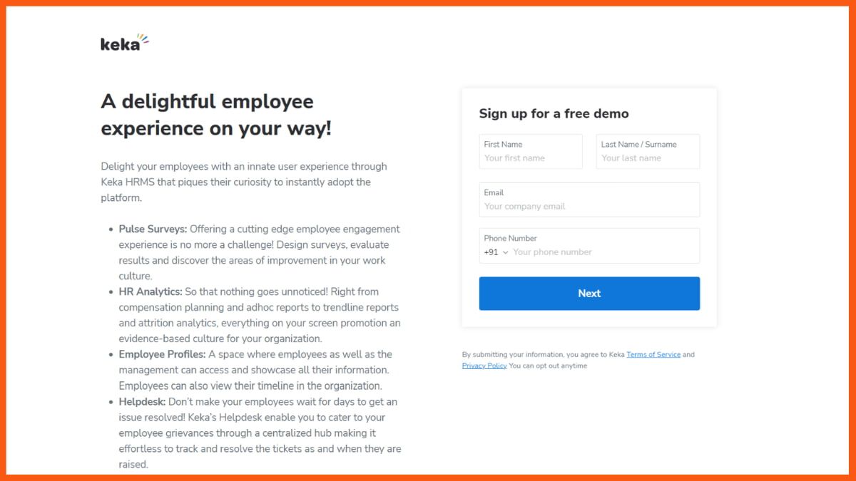 Keka HR- Instrumente HRMS pe piața pentru managementul resurselor umane