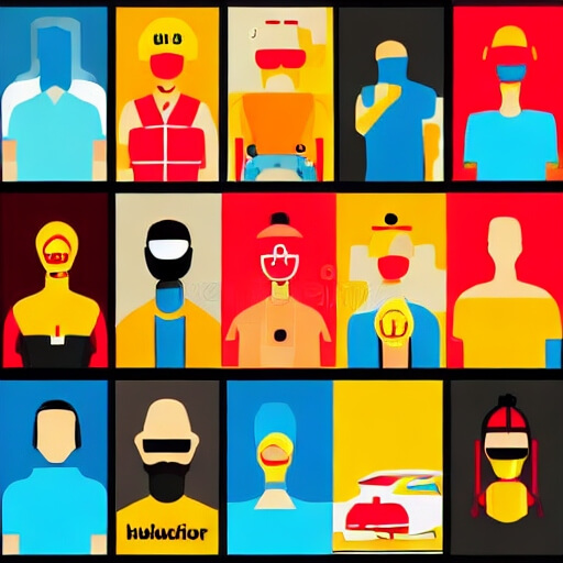 AI による人物像の画像