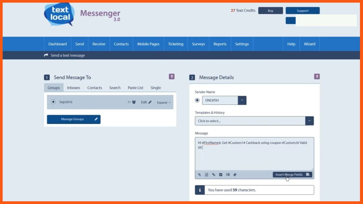 TextLocal- Penyedia API Whatsapp