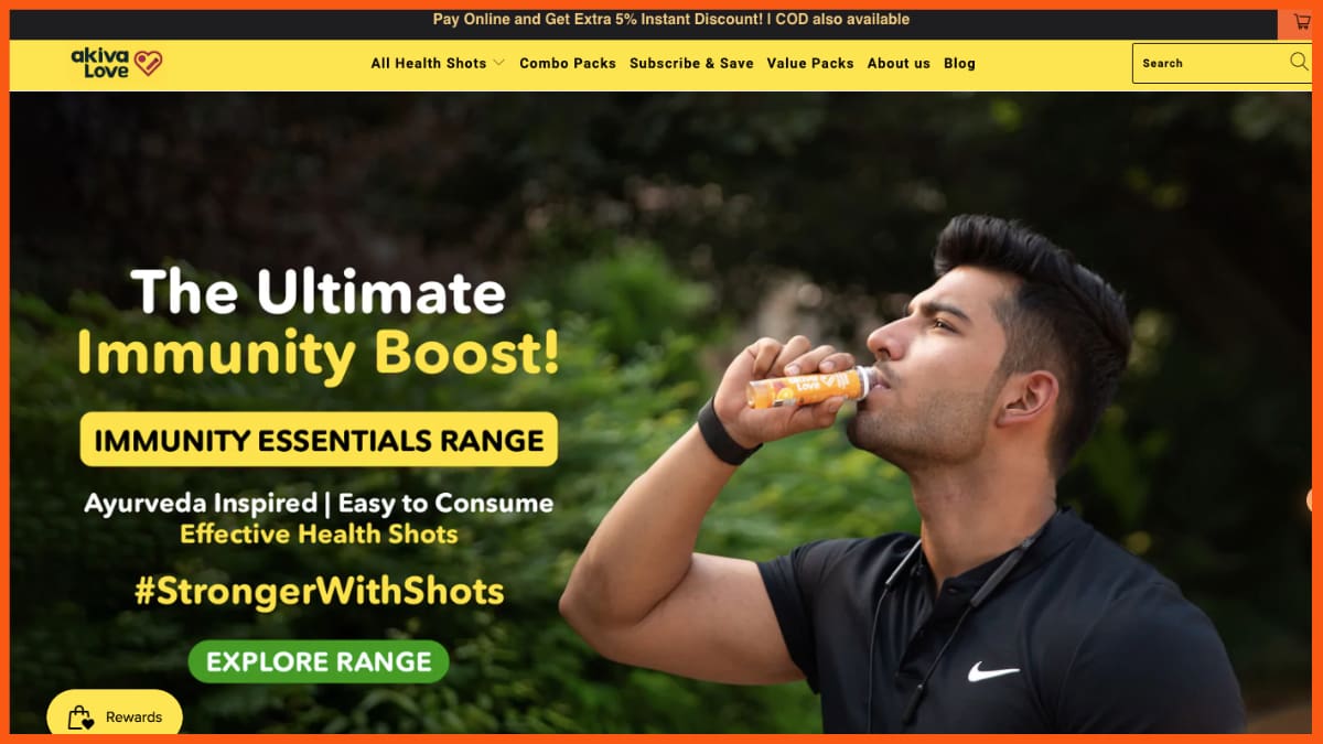 Hindistan'daki One the Wellness Food Startup'larının Ana Sayfası