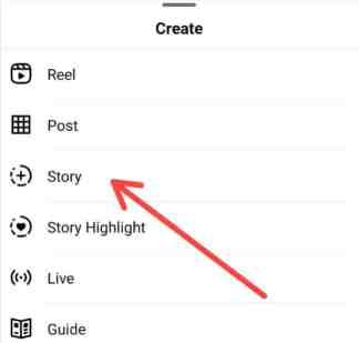 Erstellen Sie eine Story, um den Hintergrund in der Instagram-Story zu ändern