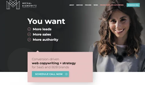 コピーライターのウェブサイトでの価値提案