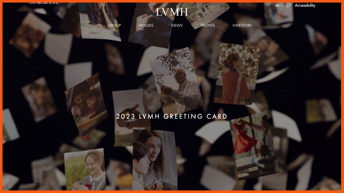 Pagina iniziale di LVMH