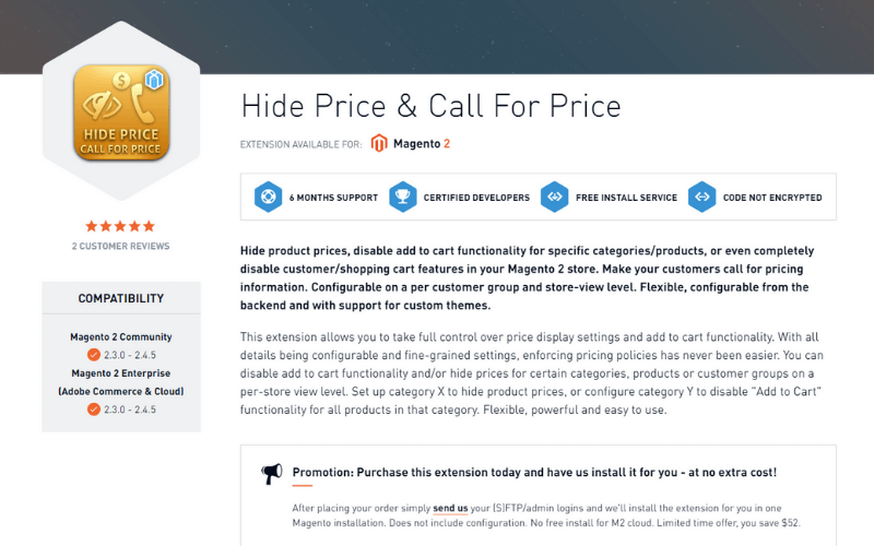 Xtento 的隱藏價格和詢價