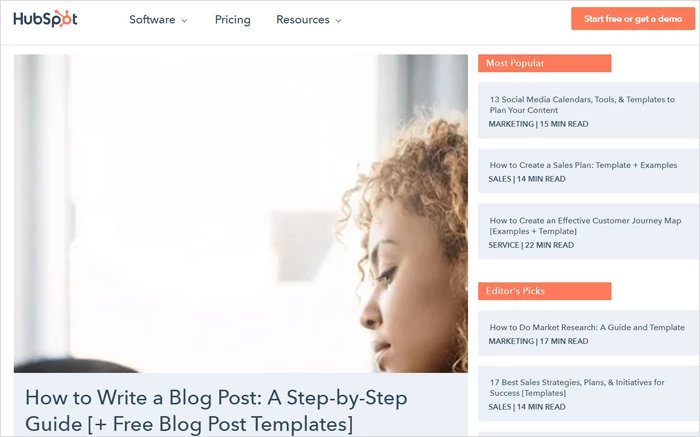 Blog de hubspot