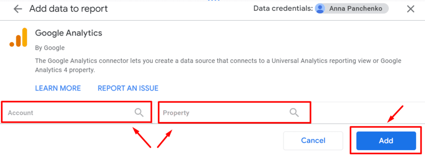 Google アナリティクス 4 が Looker Studio に接続
