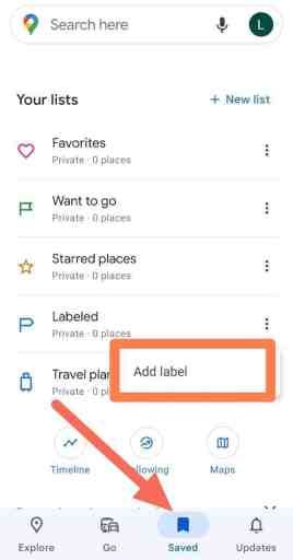 点击创建地图按钮在谷歌地图中创建一个公共标签