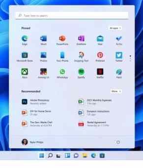 Windows 10과 Windows 11의 시작 메뉴 재배치