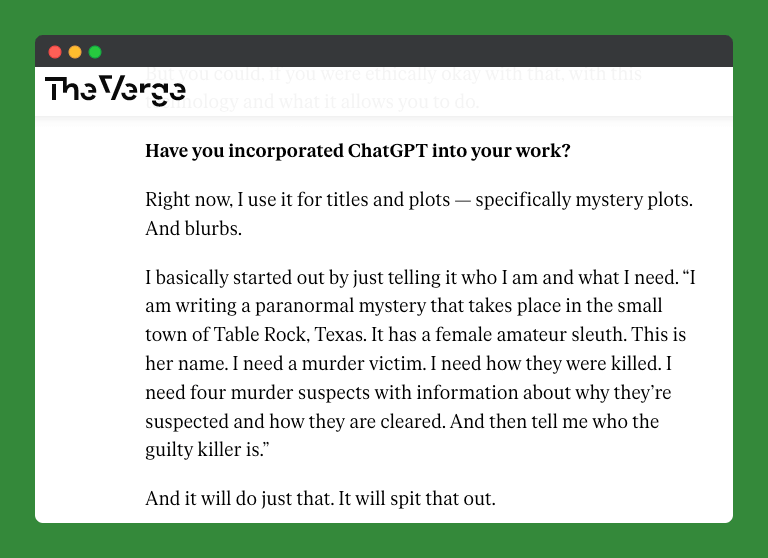 การเขียนชื่อหนังสือและโครงเรื่องด้วย ChatGPT