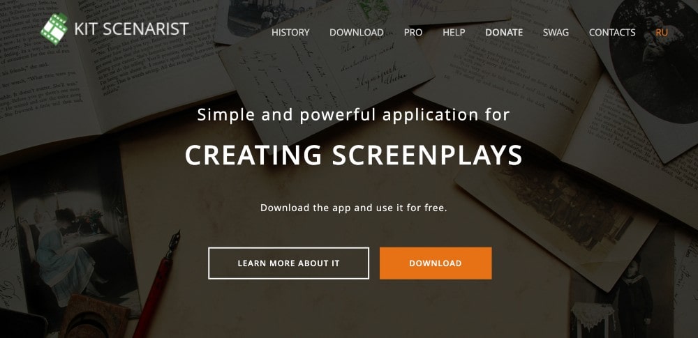 KIT Scenarist program gratuit de scriere de scenarii
