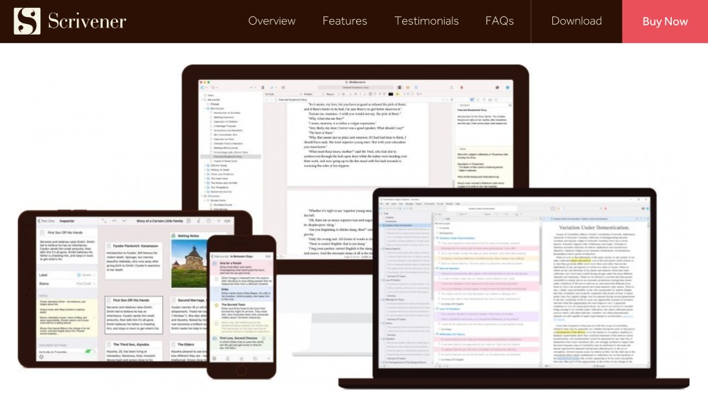 Exemplu de caracteristică Scrivener