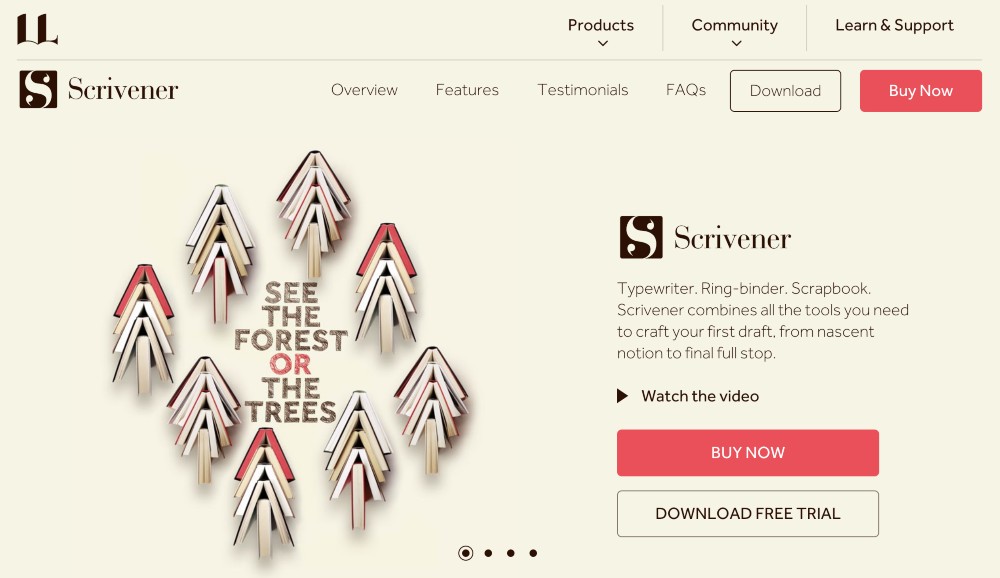 Software de scriere de scenarii Scrivener