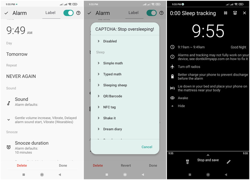 안드로이드로 잠자기