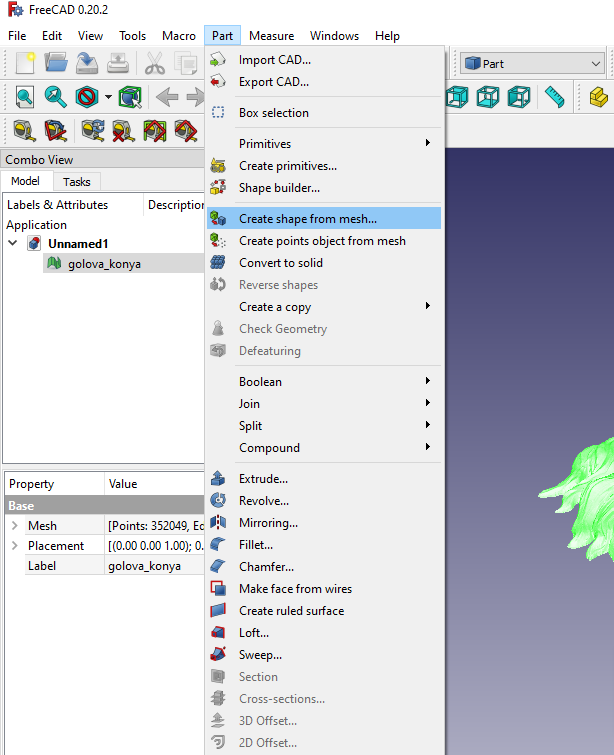 CreeCAD-crear-forma-desde-malla