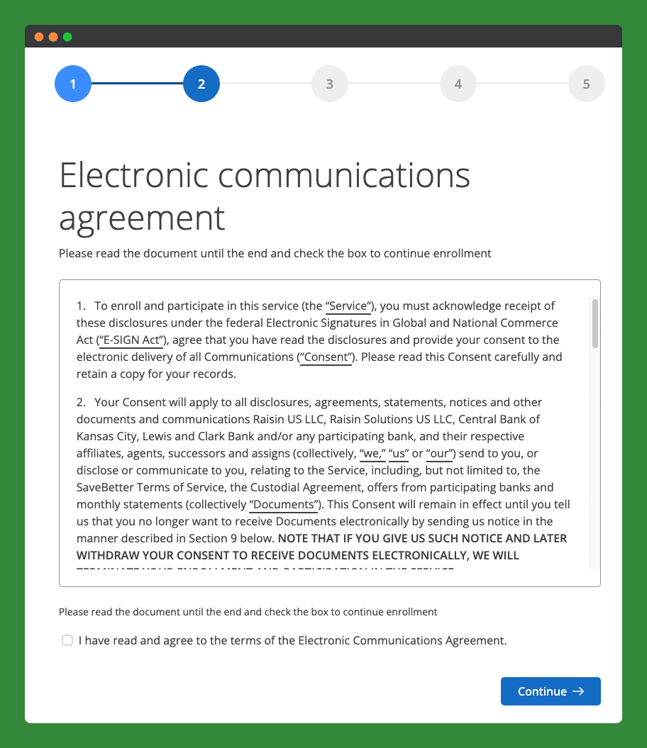 عملية تسجيل SaveBetter 2