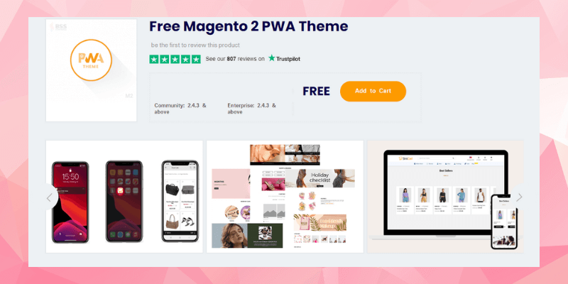 Tema Magento 2 PWA gratuito di BSS Commerce