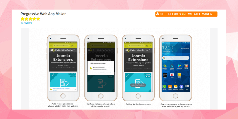 Creatore di applicazioni Web progressive (PWA) di Joomla!