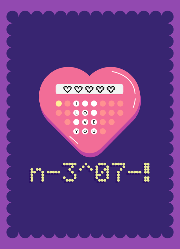 Szablon Karty Z Pozdrowieniami Z Ilustracją Serca Na Walentynki