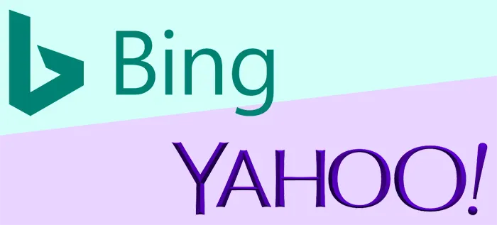 Bing et Yahoo