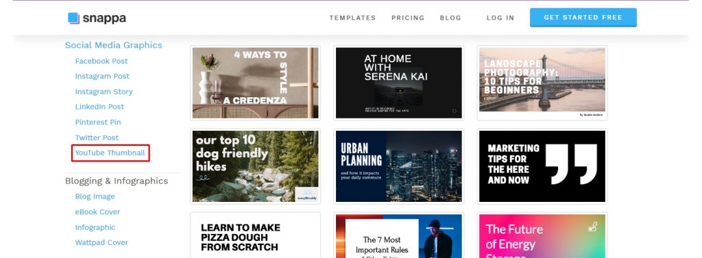 Miniatura Snappa YouTube