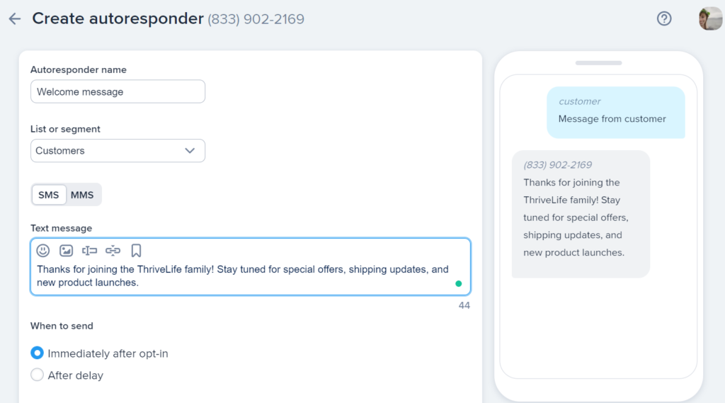 Scrierea unui mesaj cu răspuns automat
