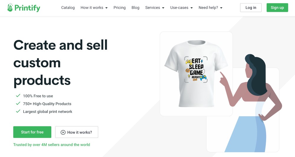 직송 웹 사이트 Printify