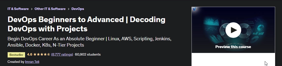 DevOps 初心者から上級者まで Udemy