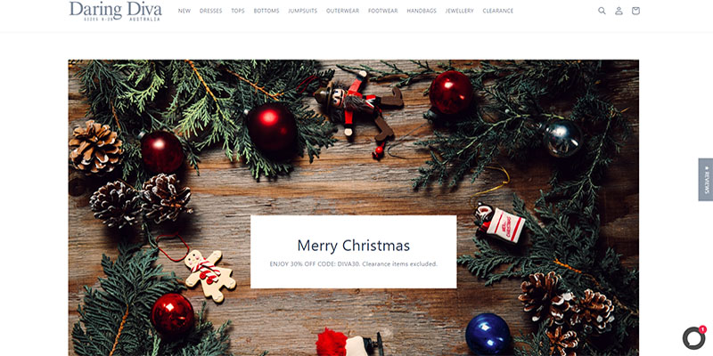 Pagina principală a Daring Diva