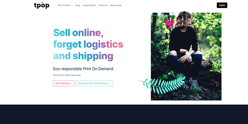 captură de ecran a paginii de pornire TPop