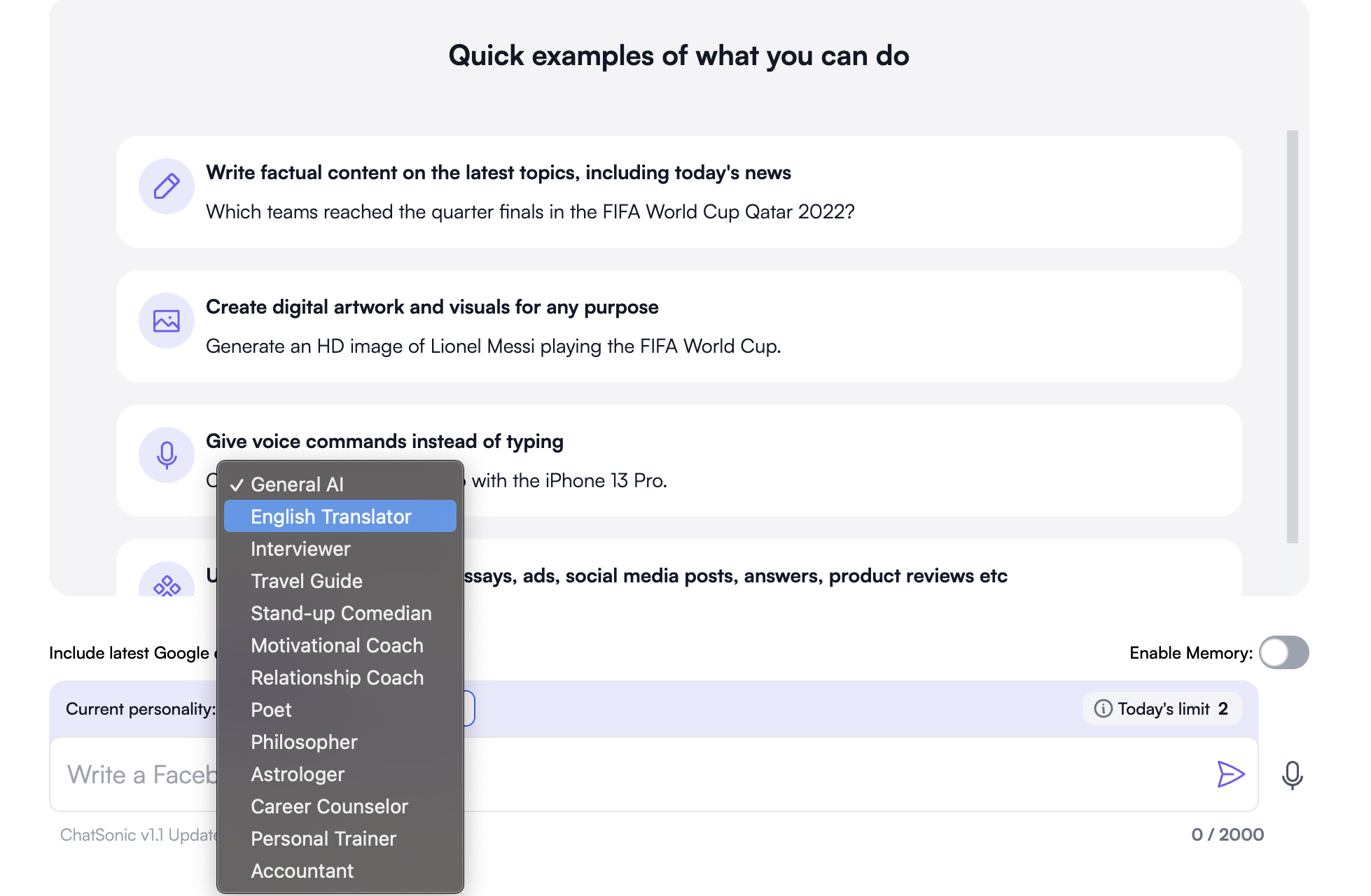 Chatsonic para traducción - Cómo usar ChatGPT