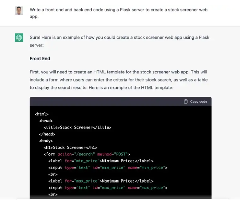 ตัวอย่าง ChatGPT สำหรับการเขียนโค้ด - 50 ตัวอย่าง ChatGPT ที่ดีที่สุด